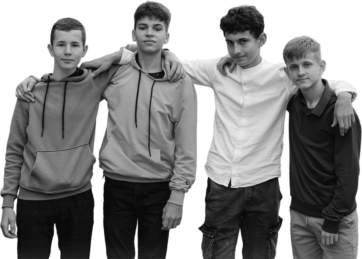 Group of young men